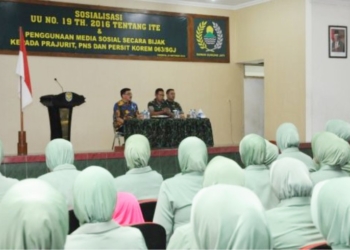 Korem 063 Bekali PNS dan Persit Sosialisasi UU ITE