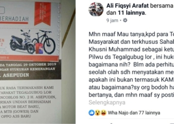 Bikin Geger Dunia Maya, Kupon Undian Hadiah Sepeda Motor dari Calwu