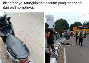 Terjatuh, Rider Tanpa Identitas Tewas di Tempat