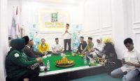 Ketua DPC PKB Kabupaten Cirebon, Raden Hasan Basori memberikan sambutan saat peringatan Harlah PKB ke-24