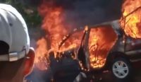 Diduga Korsleting, Mobil Wisatawan Terbakar di Majalengka