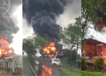 Meledak, Booster Penyaluran BBM Pertamina Terbakar Hebat di Tengah Arus Mudik Lebaran 2023