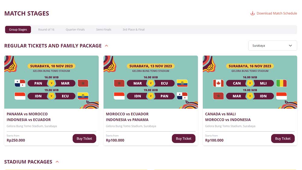 Harga Tiket Piala Dunia U17 Indonesia 2023 Ada yang Rp.100 Ribu, Begini Cara Membelinya