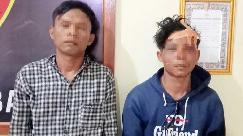 Pencurian Motor Di Gebang Cirebon, Tertangkap Basah, Dua Pelaku Diikat Di Tiang Listrik