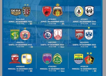 Jadwal Liga 1 Pekan 22 Dimulai Jumat 8 Desember 2023 ini, Saling Jegal di Papan Atas Klasemen