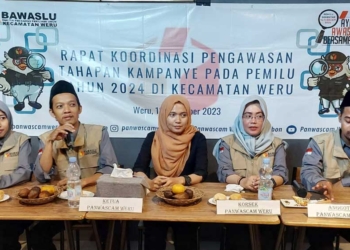 Panwascam Weru Tingkatkan Pengawasan Pemilu 2024
