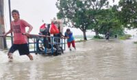 Banjir di Cirebon, Jasa Tumpangan Gerobak Laris Manis