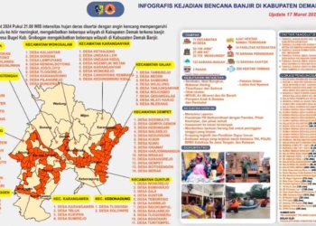 Jalur Demak Kudus Putus Total Terendam Banjir, 6 Tanggul Jebol dan 11 Kecamatan Terendam