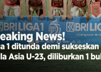 Hadapi Piala Asia U23 Qatar, Liga 1 Ditunda Selama 1 Bulan