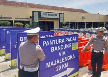 Hari Ini, Polresta Cirebon Pasang Ribuan Tolo-tolo, Titik Putar Balik Bakal Ditutup Sementara