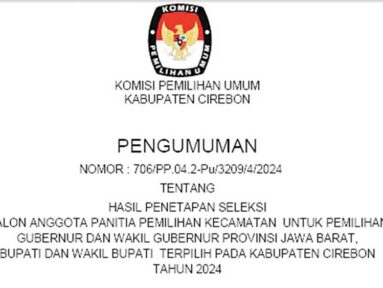 KPU Kabupaten Cirebon Tetapkan 200 Anggota PPK Terpilih, Keterwakilan Perempuan Melebihi 30 persen