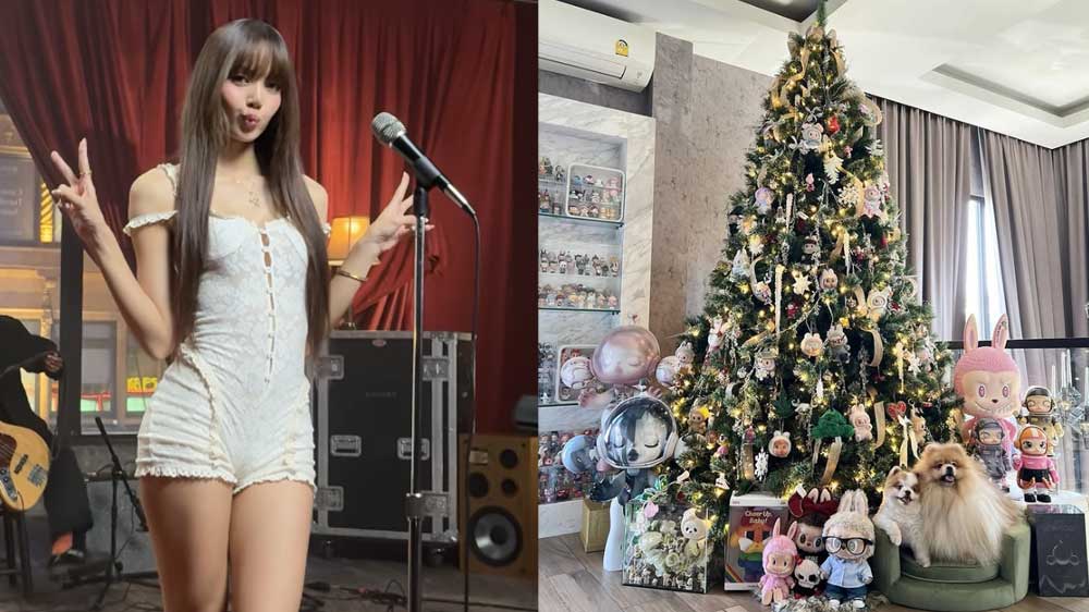 Pohon Natal Lisa BLACKPINK Dipenuhi Boneka Labubu