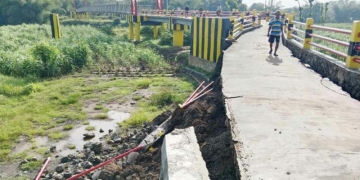 Jembatan Gantung Babakan Losari Cirebon Ambrol, Padahal Baru Tiga Bulan Diresmikan