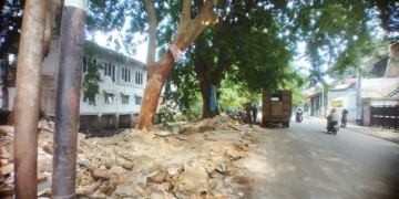 Bangli Lapak PKL Sukalila Cirebon Rata dengan Tanah