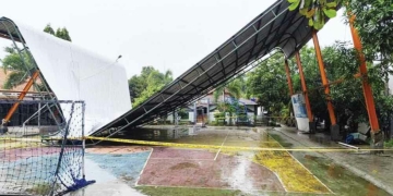 TKP Atap Roboh Dipasang Garis Polisi, Kepala SMAN 1 Susukan Cirebon Pastikan Korban hanya Cedera Ringan