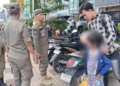 Puluhan Motor Parkir Liar di Trotoar CSB Mall Dirantai Satpol PP