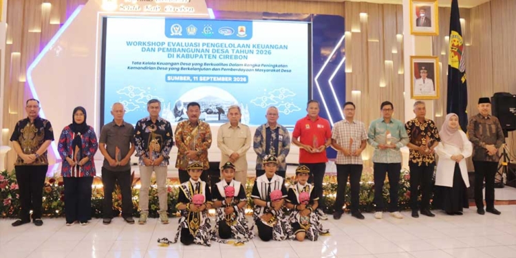 Suasana Workshop Evaluasi Pengelolaan Keuangan Dan Pembangunan Desa Tahun 2026 Di Kantor Bupati Cirebon, Sumber, Jumat, 11 September 2026.