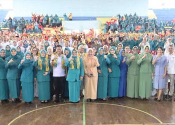 Suasana Peringatan Hari Kesatuan Gerak (Hkg) Pkk Di Gedung Olahraga (Gor) Kota Cirebon, Rabu, 9 September 2026.