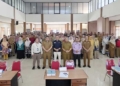 Foto Bersama Usai Penyerahan Sk Pensiun 187 Pns Pemkab Cirebon Bertempat Di Aula Graha Cakrabuana Kantor Bkpsdm Kabupaten Cirebon, Selasa, 22 September 2026.